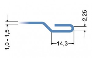 ролики для закрытого продольного фальца (1,0 -1,5 мм) на RAS 22.07 формующие ролики для профиля "закрытый лежачий фальц" на станок RAS 22.07